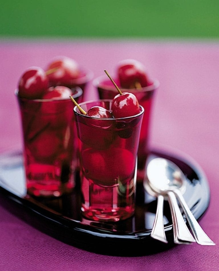 Spiced cherries in vodka