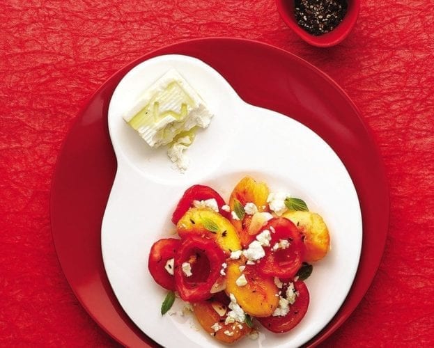 Tomato, peach and cumin salad