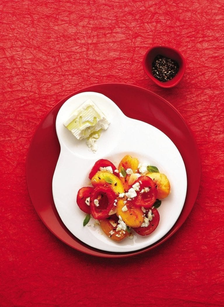 Tomato, peach and cumin salad