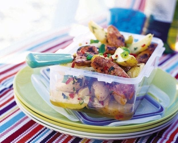 Moroccan chicken and potato salad