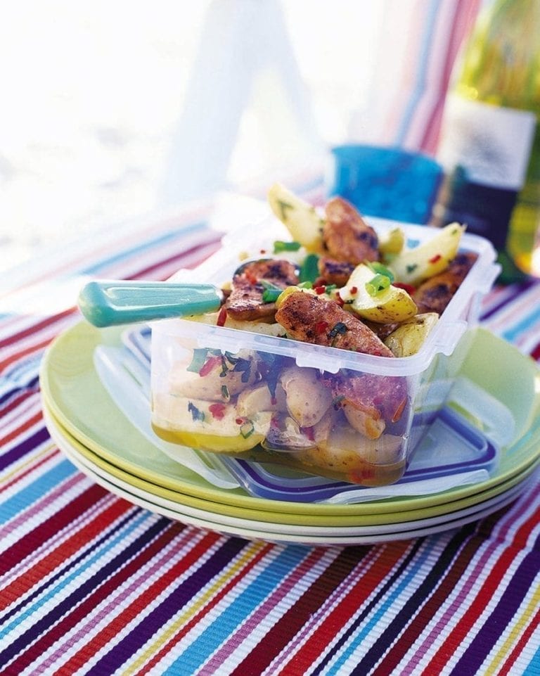 Moroccan chicken and potato salad