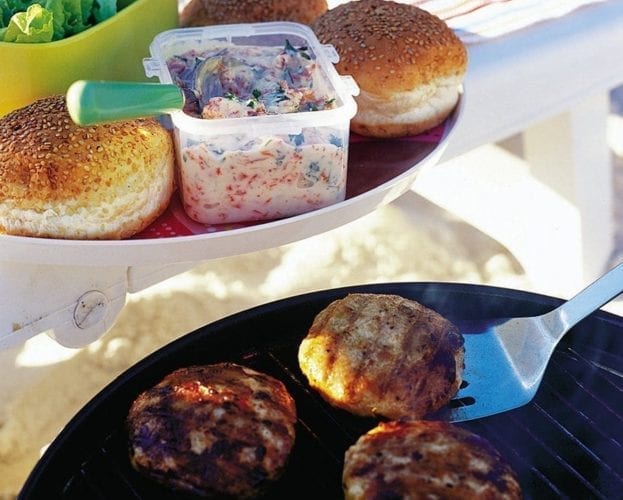 Turkey and apricot burgers with sweet potato wedges