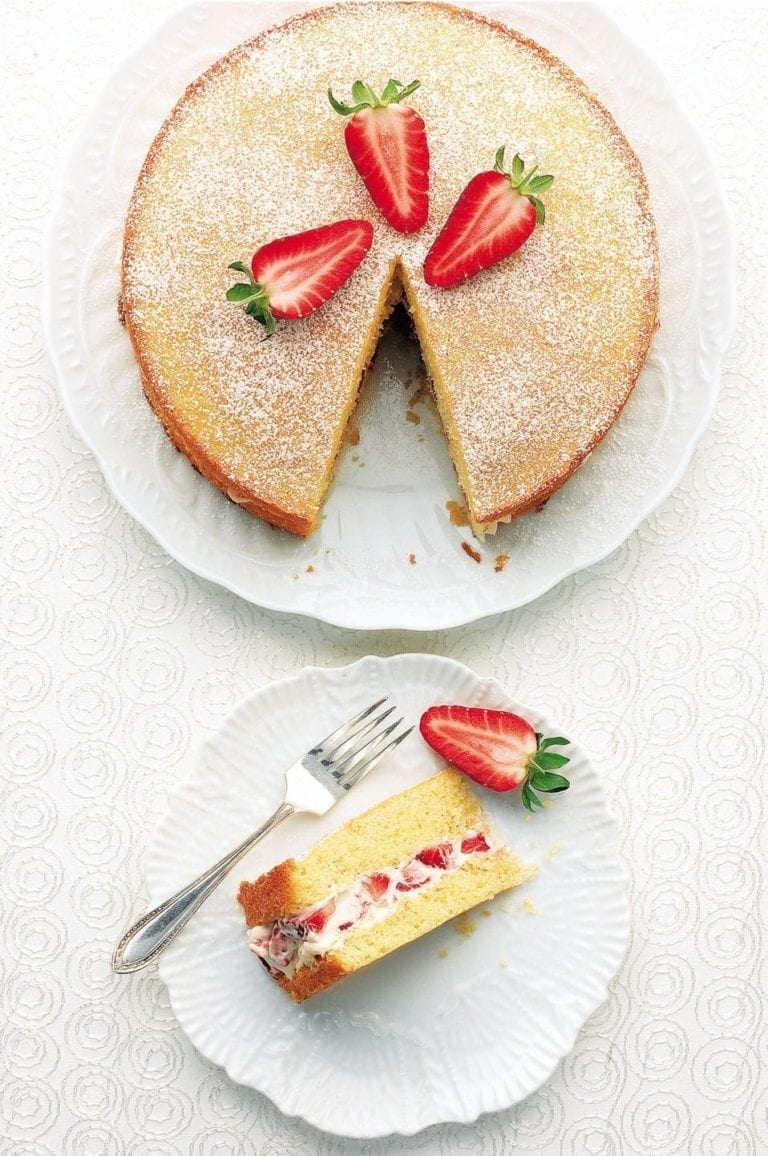 Strawberry and polenta shortcake