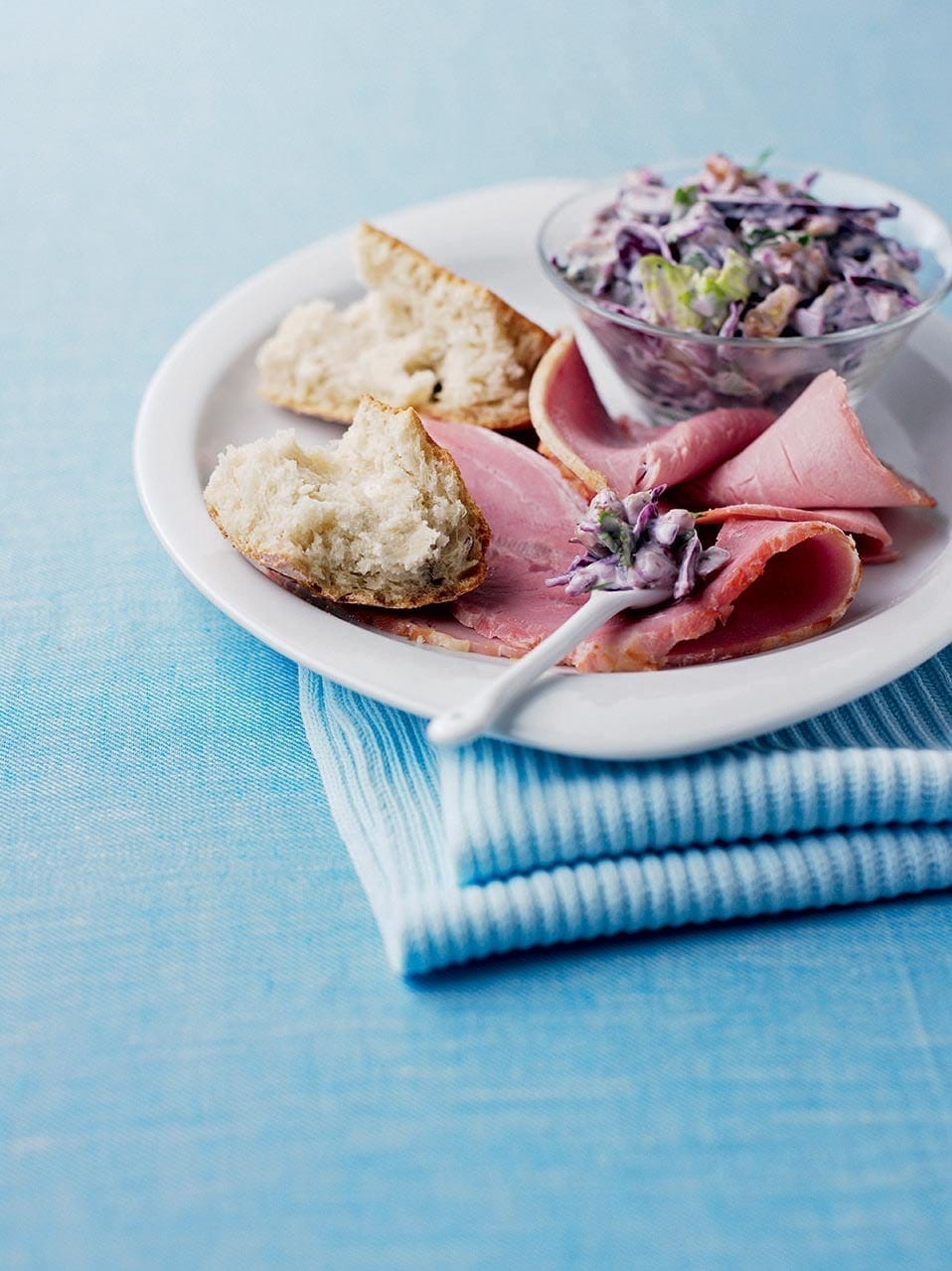 Waldorf slaw with ham recipe | delicious. magazine
