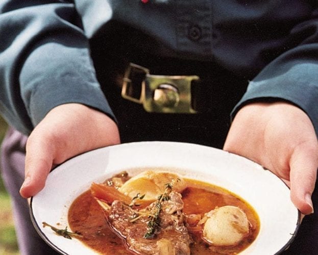 Navarin of lamb with mint gremolata