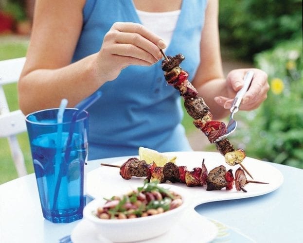 lamb halloumi kebabs