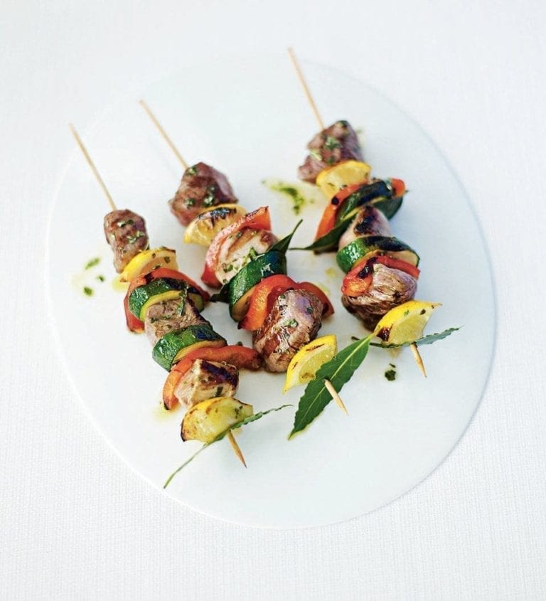 Greek lamb kebabs