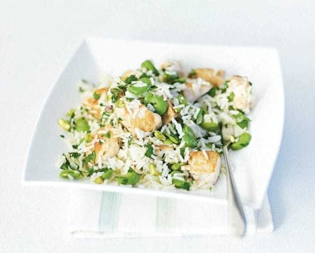 Summer chicken pilaf