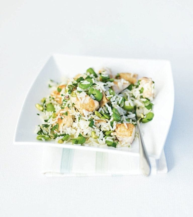 Summer chicken pilaf