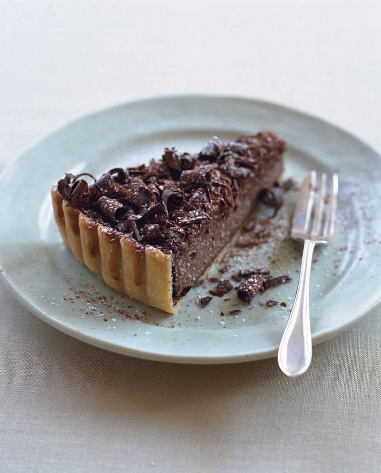 Chocolate and almond tart