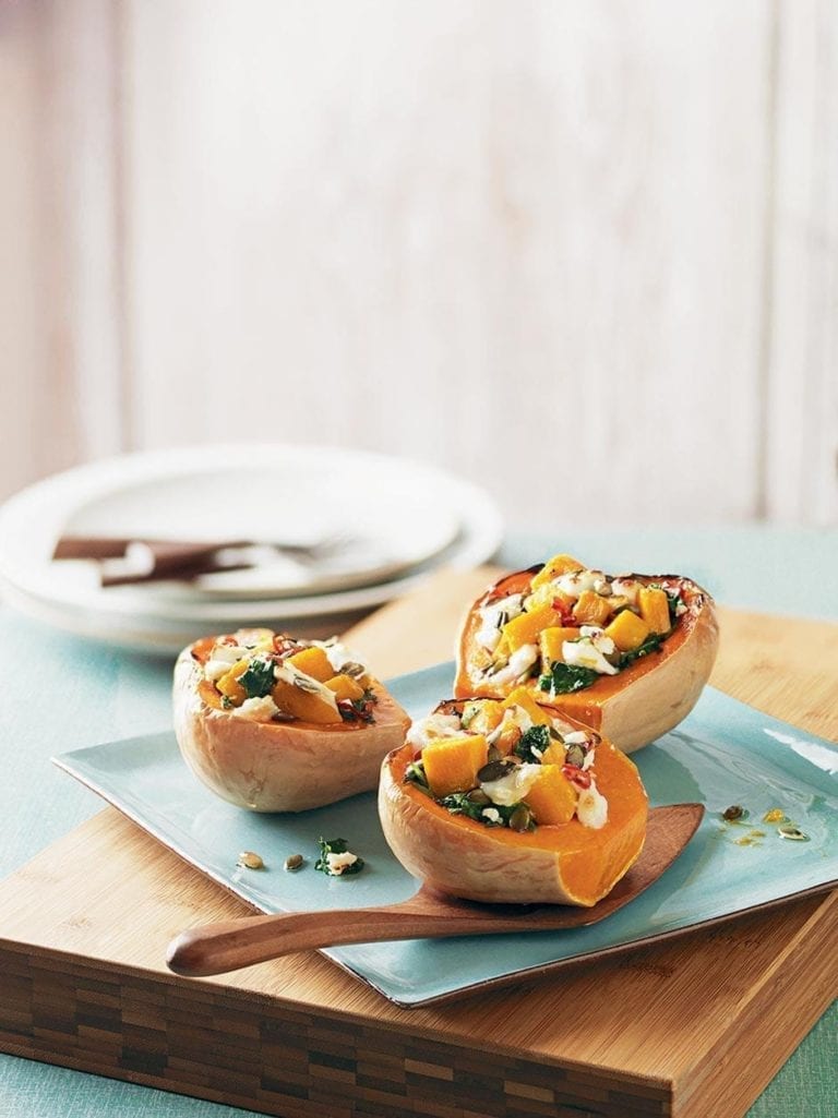 Spicy stuffed butternut squash