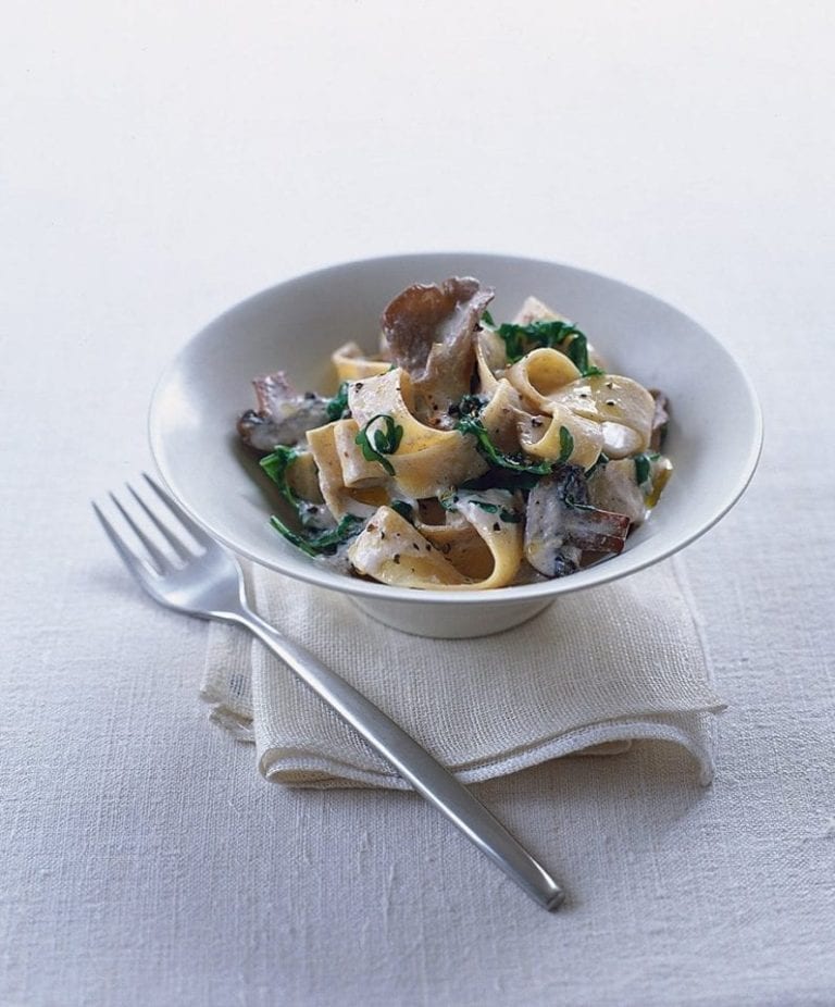 Pasta with wild mushroom sauce