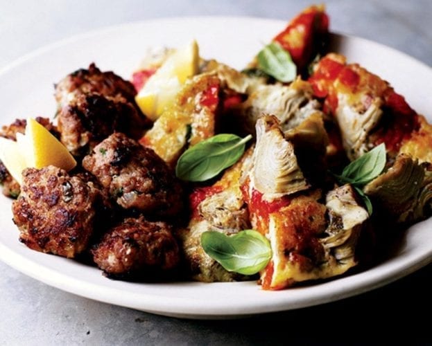 Spicy aubergine polpette