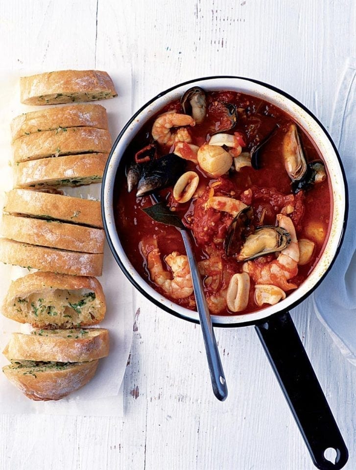 Saffron and seafood stew