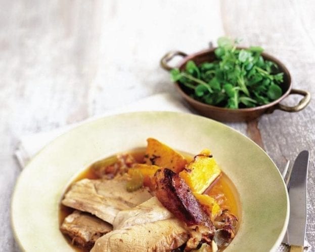 Pot-roast wild boar and pumpkin