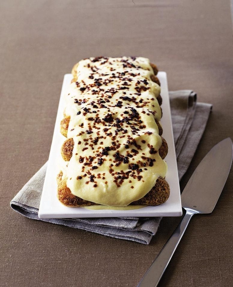 Coffee and rum tiramisu with molasses topping recipe delicious. magazine