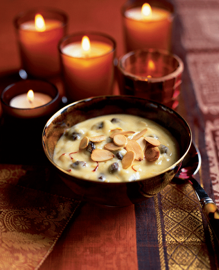 Shira, saffron semolina pudding