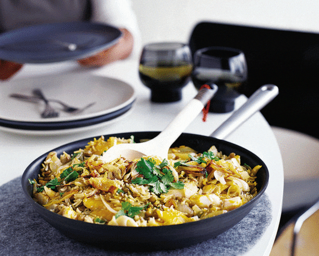 One-pan spiced smoked haddock rice