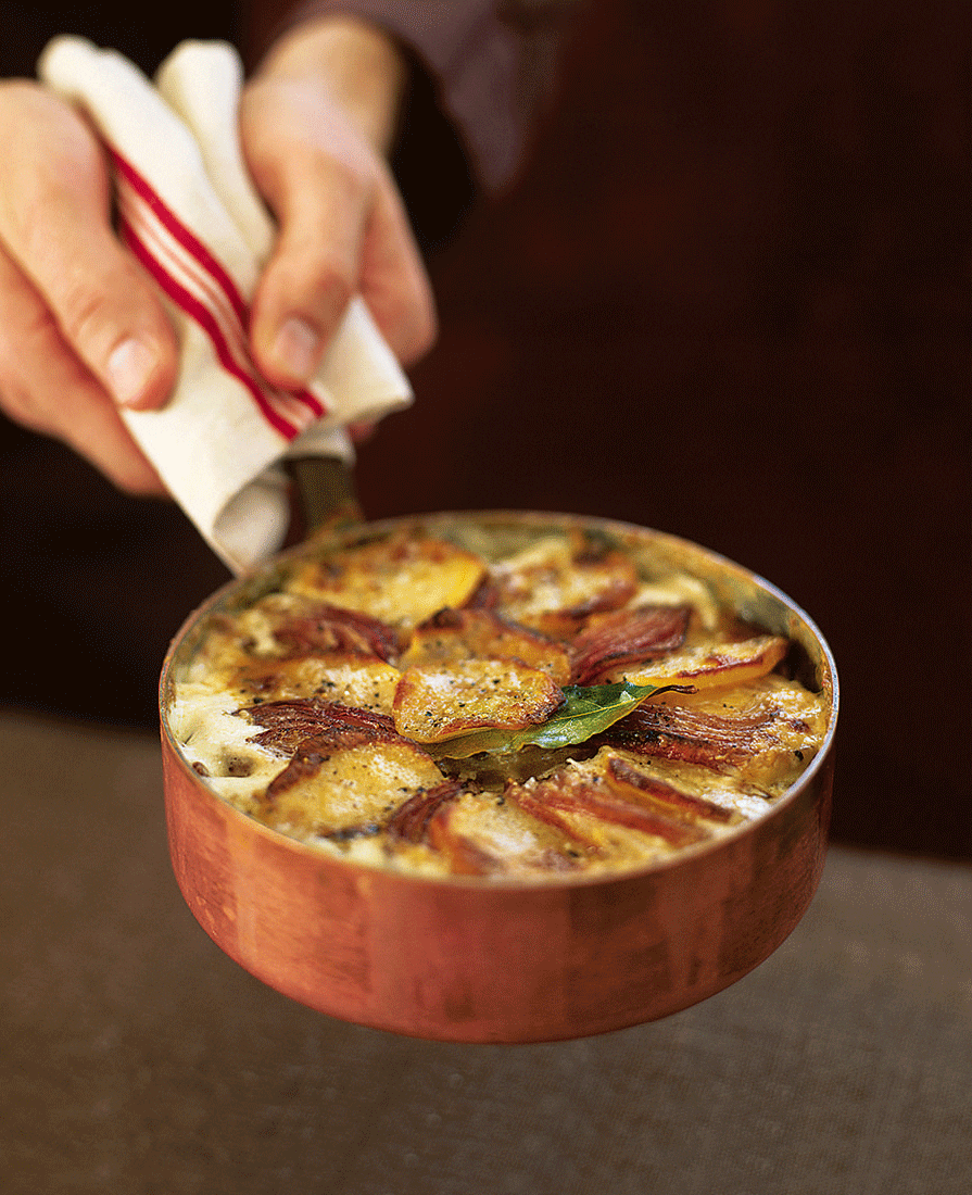 Creamy potato and onion gratin recipe delicious. magazine