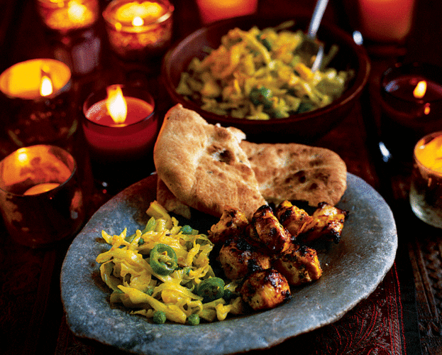 Quick chicken kebabs with gremolata