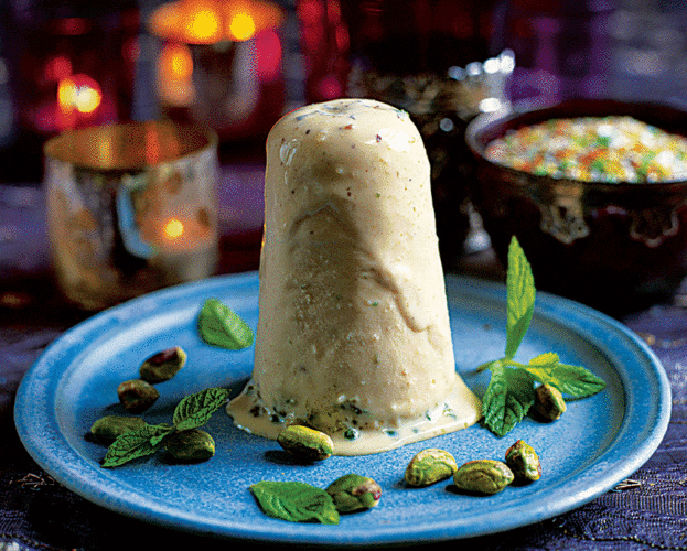 Salted pistachio and lime ice cream