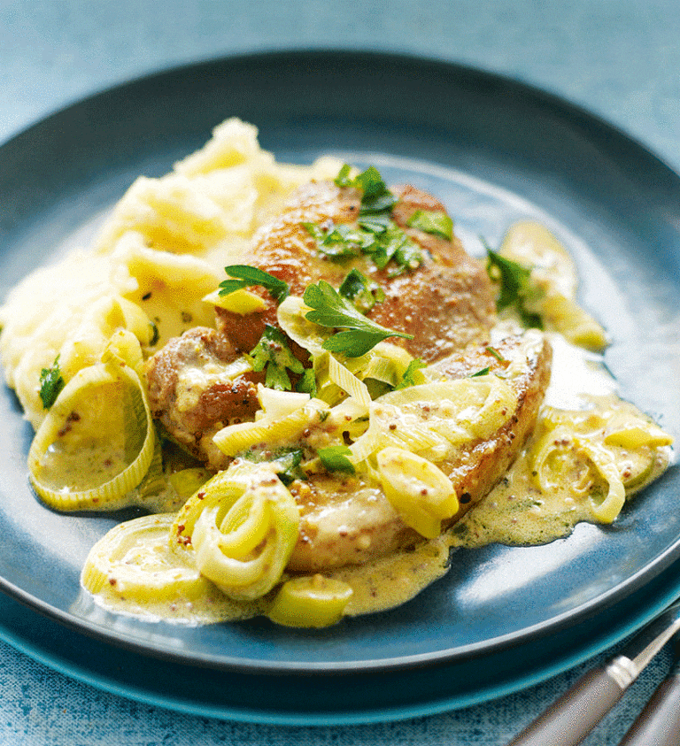 Creamy mustard pork