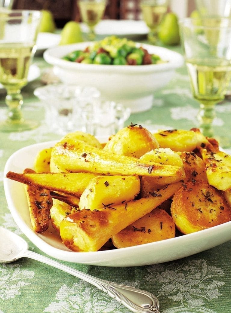 Roast potatoes and parsnips