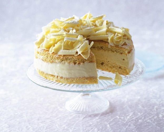 White chocolate truffle torte