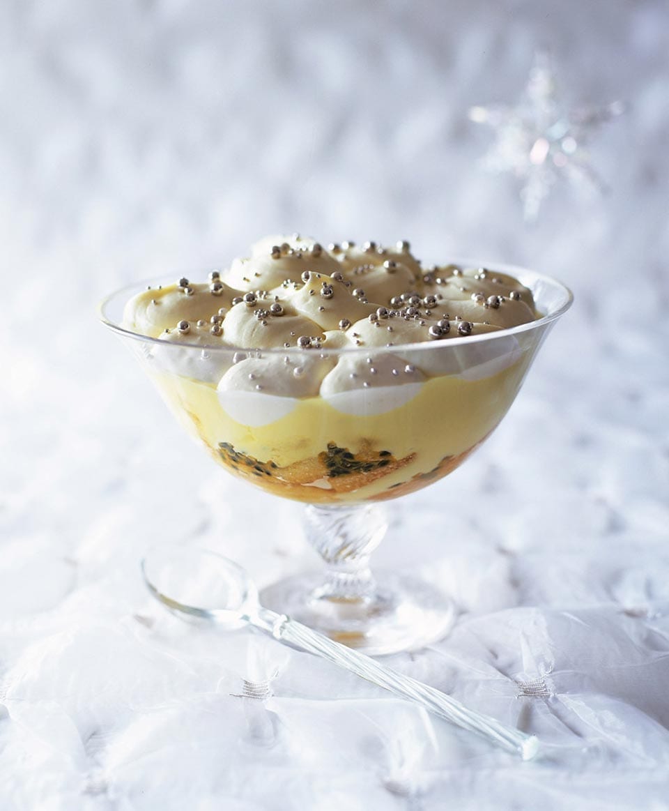 Lemon syllabub and passion fruit trifle recipe delicious. magazine