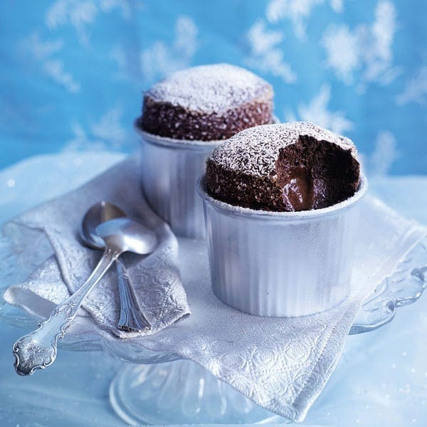 Gingerbread fondant soufflés