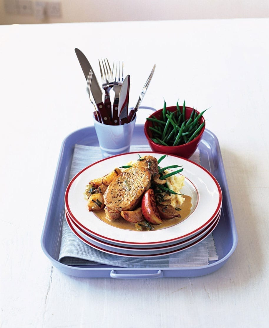 Creamy pork with apples recipe | delicious. magazine