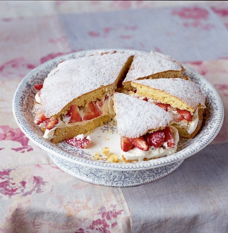 Strawberry and vanilla shortcake