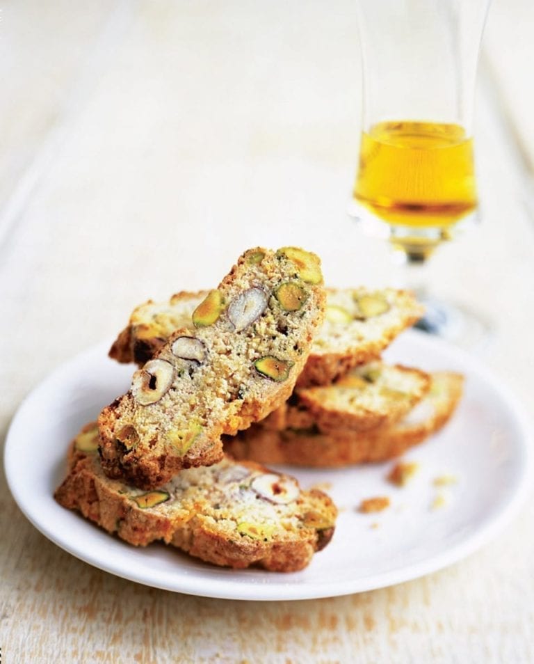 Grana Padano and hazelnut cantuccini