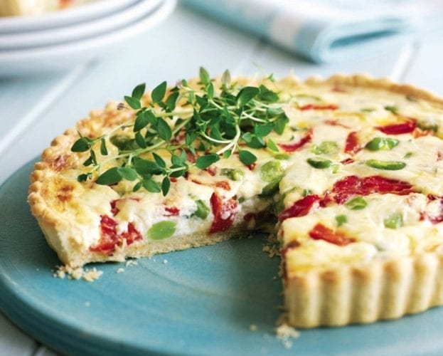 Fennel and broad bean tart