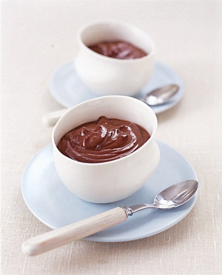 Microwaved chocolate pots