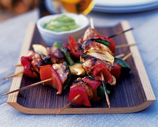 Mexican chicken skewers