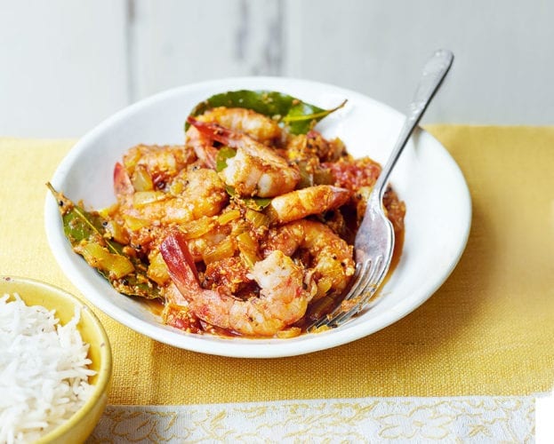 Prawn, vegetable and quinoa broth