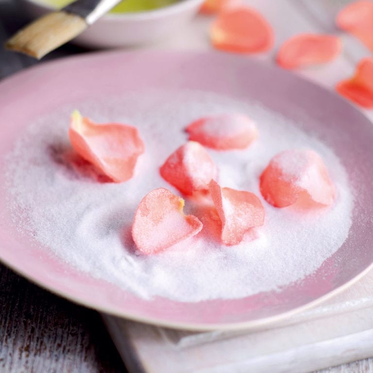 How to make sugared rose petals