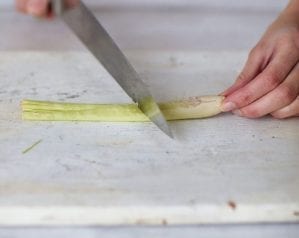 How to prepare lemon grass stalks