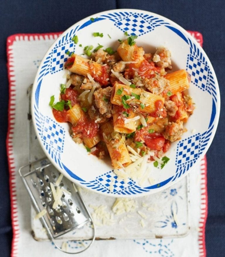 Rigatoni with sausage and fennel ragù