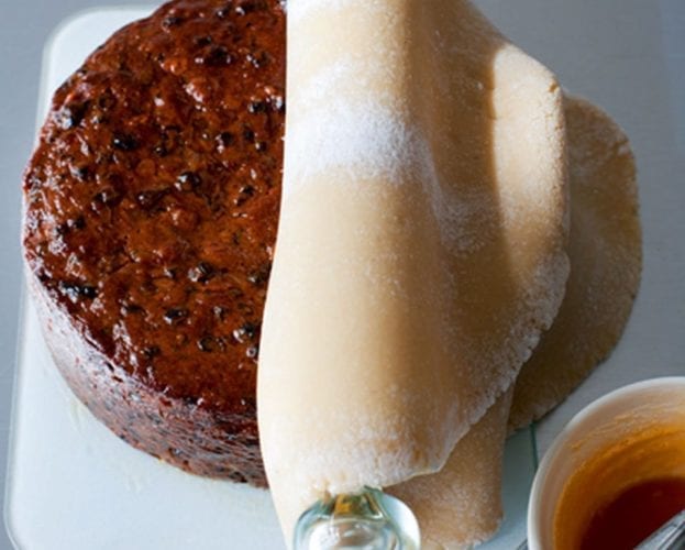 Marzipan and mascarpone cake with summer fruit