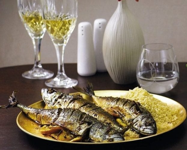 mackerel with couscous
