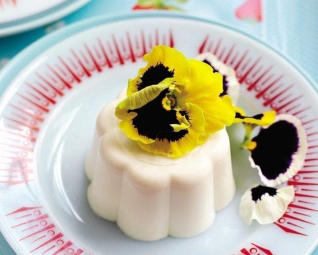 Vanilla blancmanges with orange caramel