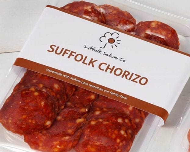 Suffolk salami company - pack shot of chorizo