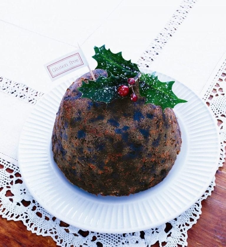 Gluten-free and dairy-free Christmas pudding