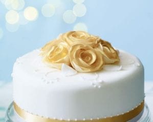 How to make a golden rose cake topper