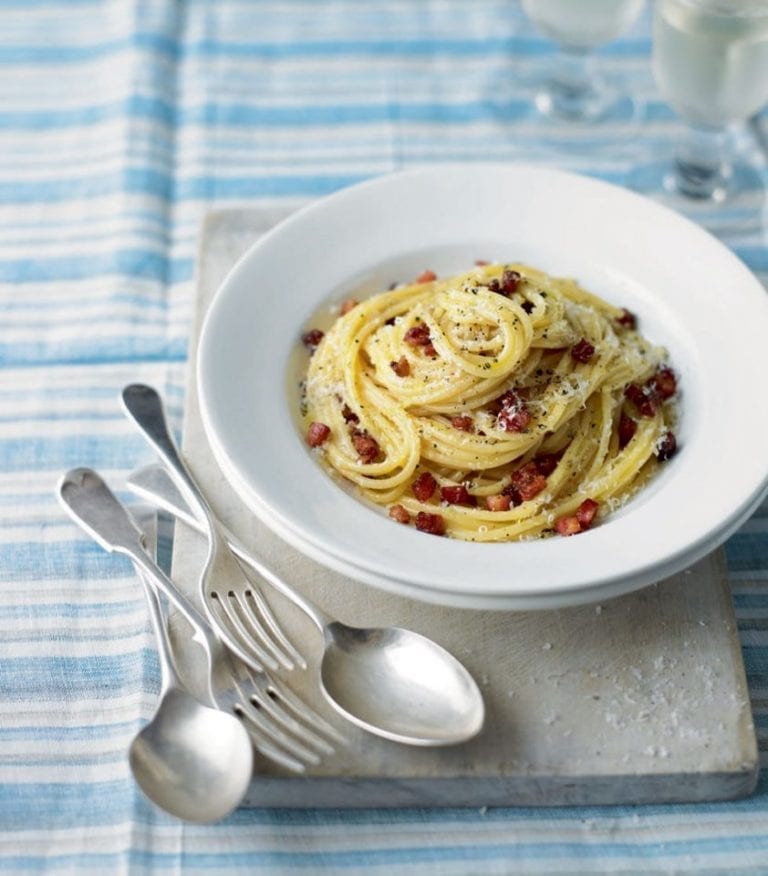 Spaghetti carbonara video recipe