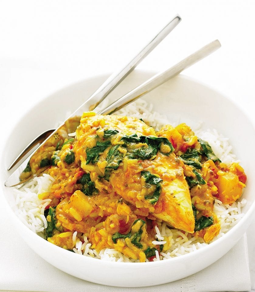 Chicken and spinach curry video recipe - delicious. magazine