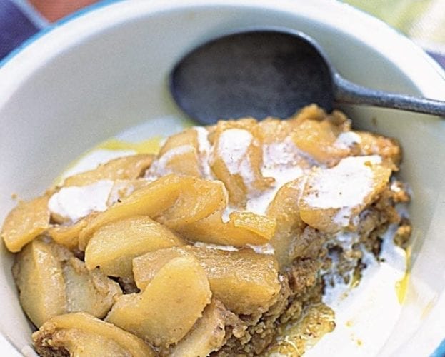 No-bake sticky toffee apple tart