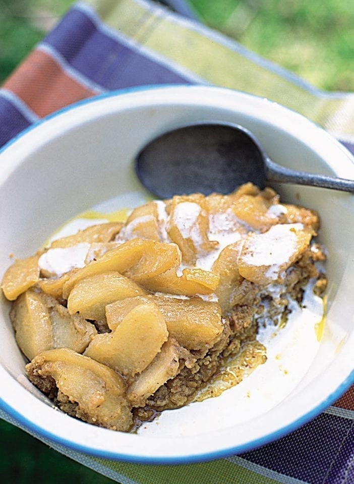 No-bake sticky toffee apple tart